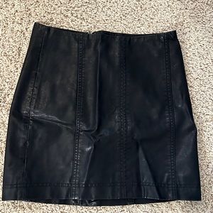 Free People faux leather mini skirt